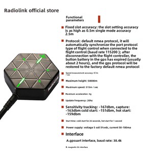 Módulo GPS Radiolink SE100 M8N, Posicionamiento de Alta Precisión a Nivel Centimétrico, Material ABS, Compatible con PIX S, Accesorio Mejorado - Product Image 2