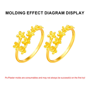 Khuôn đúc nhẫn bằng thạch cao, dụng cụ làm nhẫn, nhẫn trơn chắc chắn, tự làm bằng vàng bạc, đồ thủ công bằng kim loại, sản xuất tại Trung Quốc - Product Image 6