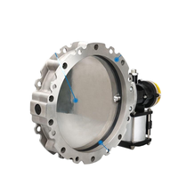Vanne papillon électrique pour poudre gazeuse, corps en alliage d'aluminium, disque en acier inoxydable, à simple bride, DN100-DN400, pour la gestion des poussières de silo à ciment