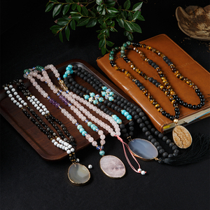 <span class=keywords><strong>Rosario</strong></span> con Perle di Occhio di Tigre 8mm, Ossidiana Nera e Pietra Lavica, Bracciale Religioso Cattolico, Collana con 108 Perle Mala, <span class=keywords><strong>Rosario</strong></span> Musulmano, Perle per Preghiera - Product Image 5