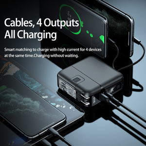 Remax RPP-20 <span class=keywords><strong>15000</strong></span> Mah <span class=keywords><strong>PowerBank</strong></span> 18W Pd Chargeur portable Support de charge rapide Batterie externe Adaptateur mural Power Bank avec câble - Product Image 3