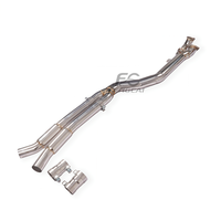 Tuyau d'échappement de grand diamètre 101 mm pour BMW, tube intermédiaire G80 M3 G8X G82 M4, en acier inoxydable, 4 pouces, amélioration acoustique