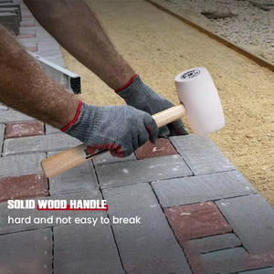 Martillo <span class=keywords><strong>de</strong></span> <span class=keywords><strong>goma</strong></span> blanca Maxpower <span class=keywords><strong>de</strong></span> doble cara con mango <span class=keywords><strong>de</strong></span> madera - Product Image 1