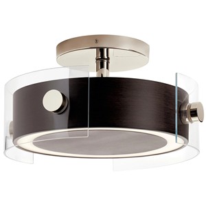 Plafonnier industriel rétro en laiton noir et verre transparent, éclairage audacieux pour hôtel, zone d'accentuation, espace ouvert - Product Image 3