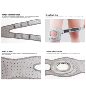 Rodilleras deportivas ajustables para rótula, soporte para el tendón rotuliano, banda de sujeción abierta para rodilla - Product Image 5