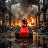 Robot Pemadam Kebakaran Beroda Rantai Segala Medan, Kendaraan Pemadam Kebakaran Dikendalikan Nirkabel dari Jarak Jauh, Merek dengan Garansi 1 Tahun, Kelas Industri