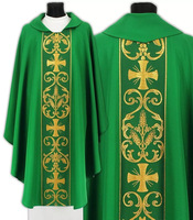 Robe de liturgie brodée, chasuble, robe ample vintage pour prêtre, cape, costume d'Halloween pour le clergé chrétien catholique du Moyen-Orient