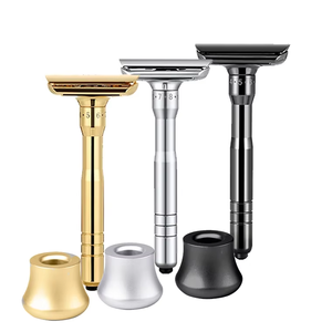 Custom Adjustable Face Body Hair <strong>Single</strong> Shaver Double <strong>Edge</strong> Blades <strong>Razor</strong> For Men With Stand Base - Product Image 5