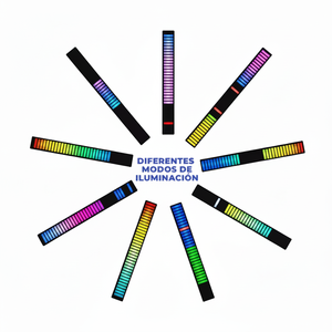 Barre lumineuse LED RVB réactive au son avec indicateur de niveau - Product Image 1