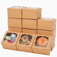 Boîte à pâtisserie en carton rigide personnalisable avec fenêtre de protection UV, gaufrage à chaud, recyclable, logo personnalisé pour l'emballage de sushis, gâteaux et sucre
