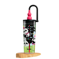 Bouteille d'eau sans BPA C713, design cartoon, pour garçons, filles, étudiants, sport, gourde créative pour enfants, gobelet en plastique
