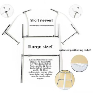 Hiệu quả ngắn tay ảnh Treo giá sáng tạo quần áo chụp Prop Móc Kiểu dáng Giá mô hình hiển thị - Product Image 4