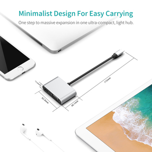 JL Multi Monitor <strong>Converter</strong> Type-C USB3.0 for <strong>2</strong>.1+VGA+<strong>USB</strong>-C PD <strong>2</strong>-in-1 4-in-1 Aluminum Alloy <strong>USB</strong> Docking Station Hub Stock - Product Image 2