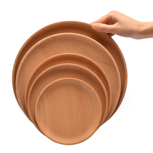 Ensemble <span class=keywords><strong>de</strong></span> Plats en Bois <span class=keywords><strong>de</strong></span> Hêtre avec Logo Personnalisé, Grands et Petits, Ronds, en Chêne, Plat <span class=keywords><strong>de</strong></span> Service pour Bureau, Noms, Plateau en Teck pour Sushi, Vaisselle, Assiettes en Bois pour Nourriture - Product Image 6
