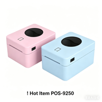 Imprimante d'étiquettes thermiques portable Bluetooth 4 pouces, imprimante de bordereaux thermiques sans fil de bureau Android 104 mm, vente chaude