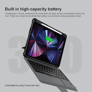 Étui clavier détachable Nillkin <span class=keywords><strong>avec</strong></span> protection caméra, Bluetooth sans fil, pavé tactile et support pour stylet, antichoc pour <span class=keywords><strong>Samsung</strong></span> Tab S8/S8+ - Product Image 5