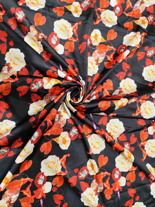 Tissu satiné imprimé 100% polyester multicolore, doux, brillant, léger, pour les travaux manuels des filles, la couture, la décoration de robes de mariée - Product Image 6