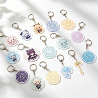 Porte-clés carré mini en acrylique personnalisé avec photo numérique, motif dessin animé mignon, étanche, fabriqué en usine, vente en gros