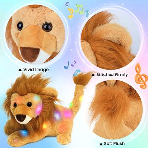 Hopearl – peluche de Lion Musical à LED, jouet en peluche chantant, Volume réglable, <span class=keywords><strong>berceuse</strong></span> animée, apaisement, Festival d'anniversaire pour enfants - Product Image 5