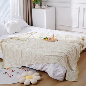 Manta de Bambú Natural con Sensación Fría y Diseño Floral, Tamaño Queen (200x150cm), para Viajes, Oficina, Avión, Cama y Sofá - Product Image 3