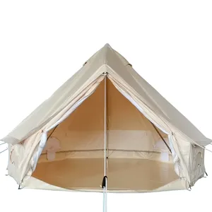 3 Meters Standard Bell Tent Without Center Pole Canvas Glamping 3m Diameter Tent For 2 Person Glamping