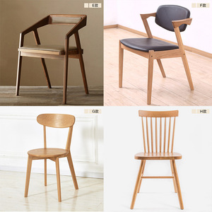 Silla de Comedor Nórdica Creativa de Madera Maciza con Tapicería de Cuero, Multifuncional, Estilo Antiguo JXT para Cafeterías, Tiendas de Té con Leche, Estilo Barril - Product Image 2