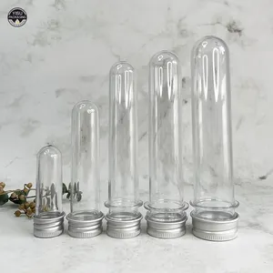 Wholesale 40ml Custom OEM Clear Plastic Tube With Silvery Cap