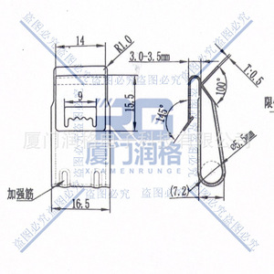 Clip de câblage en acier inoxydable en forme de C pour la fixation des panneaux solaires, largeur 16,5 mm avec nervures de renforcement - Product Image 1