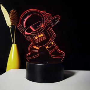Prezzo all'ingrosso moderno 3D LED luce notturna ABS Base multicolore astronauta arte per adolescenti - Product Image 3
