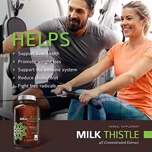 Compléments de santé Biologiques Végétaliens Sans gluten Extrait naturel de chardon-marie Antioxydant Détoxification du foie Capsules de soutien - Product Image 2