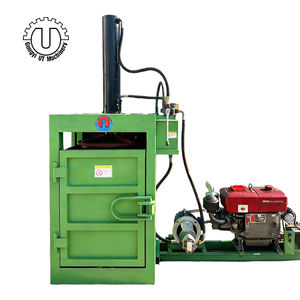 Trituradora de bidones de acero de 55 galones, accionada por motor diésel, hidráulica, aplanadora de barriles, automática, de alta eficiencia, vertical - Product Image 1