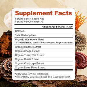 BSTBIO 6 Hongos (Melena de León, Cordyceps, Reishi) con Café Arábica, 30 Porciones, Café Instantáneo con Hongos - Product Image 3