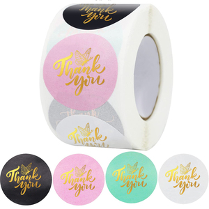 Factory Price Custom Label Stickers 2" Round Label 500pcs Per Roll Thank You Stickers for Small Business Sealing Labels in Roll - Product Image 3
