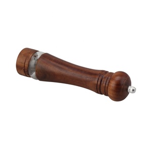 Molinillo manual de cerámica de madera de nogal para sal, recargable, juego de molinillo de sal y pimienta de grosor ajustable - Product Image 2