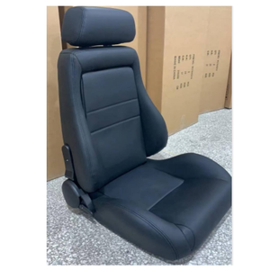 JBR1081 Asientos de Carreras de Plástico PVC Negro Marrón, Diseño Plegable con Función de Deslizamiento, Asientos de Coche Modificados - Product Image 1