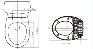 Fabrika doğrudan fiyat banyo lüks olmayan elektrikli çocuk yetişkin olmayan elektrikli bide kapağı mekanik klozet