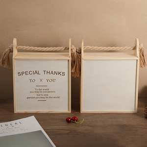 Factory Outlet Natural Color Custom Sliding Lid Wedding <strong>Gift</strong> <strong>Large</strong> Wood <strong>Gift</strong> <strong>Box</strong> With Hemp Rope Handle Wooden <strong>Gift</strong> <strong>Box</strong> - Product Image 3