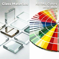 Cloison de séparation en verre simple vitrage en acier et aluminium de 100 mm avec grille à angle droit pour espaces professionnels