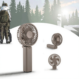 Ventilateur LED portable rechargeable Gesto, mini ventilateur pliable à main, charge USB, batterie 1200 mAh, 3 modes de vitesse, silencieux - Product Image 2