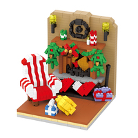 Juguetes de construcción de ABS de diseño personalizado, bloques de construcción modernos DIY, figuras educativas de regalo de Navidad para niños de 5 a 7 años empaquetados