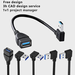 Cable de Extensión USB 3.0 en Ángulo Recto de 90 Grados LUNG KAY, Macho a Hembra, Carcasa de PVC Moldeada con Blindaje Completo, Transferencia de Datos de 5 Gbps - Product Image 3