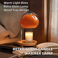 Lampe chauffe-cire électrique sans flamme en verre mosaïque marocaine vintage, diffuseur d'aromathérapie pour chambre à coucher, vente en gros