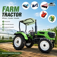 Tractor Agrícola LAWNIO en Stock con Salidas Hidráulicas Dobles Opcionales, Construcción Duradera para Transporte Rural, Tractor 4x4