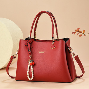 Bolsa de Compras de Gran Capacidad para Mujer, Bolsos de Mano de Cuero PU, Bolsos de Hombro Negros Tipo Cubo, Bolsos Cruzados para Dama - Product Image 1