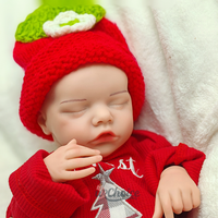 Poupée en silicone réaliste de 17 pouces pour bébé fille, objets de collection en silicone à la mode pour enfants, festival de noël ou cadeau d'anniversaire