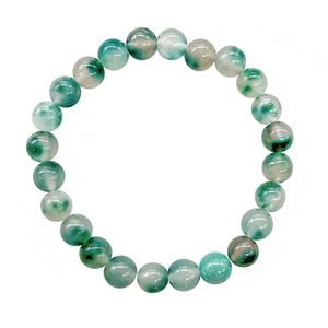 สร้อยข้อมือหินธรรมชาติลูกปัดแก้วสีสันสดใสลายขวางไม่เหมือนใคร - Product Image 5
