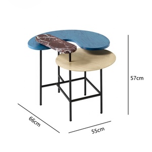 Table basse d'appoint créative unique de luxe léger tout en métal de type utilisation de la table bureau maison chambre restaurant ronde fabriquée en inde - Product Image 6