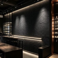 Panneau mural flexible en pierre ardoise ignifuge et résistant aux rayures pour mur d'accentuation de bar et mur d'accentuation de restaurant chinois