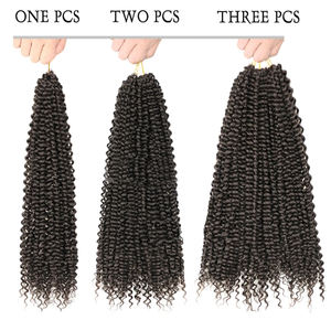 Gran oferta, extensión de cabello trenzado con ondas de agua de 100g y 14 pulgadas, cabello bohemio con ondas de playa con ganchillo, pelucas de rizos sintéticos 100% - Product Image 4