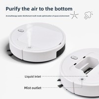 Aspirateur robot intelligent pour la maison, appareil compact, cadeau, robot de nettoyage de sol 3-en-1 rechargeable par USB pour les personnes paresseuses